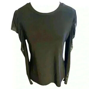 White House Black Market Embellished Sleeve Knit Top Size Small